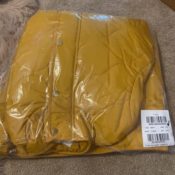 J. Crew Yellow Puffer Jacket - Picture 3 of 3